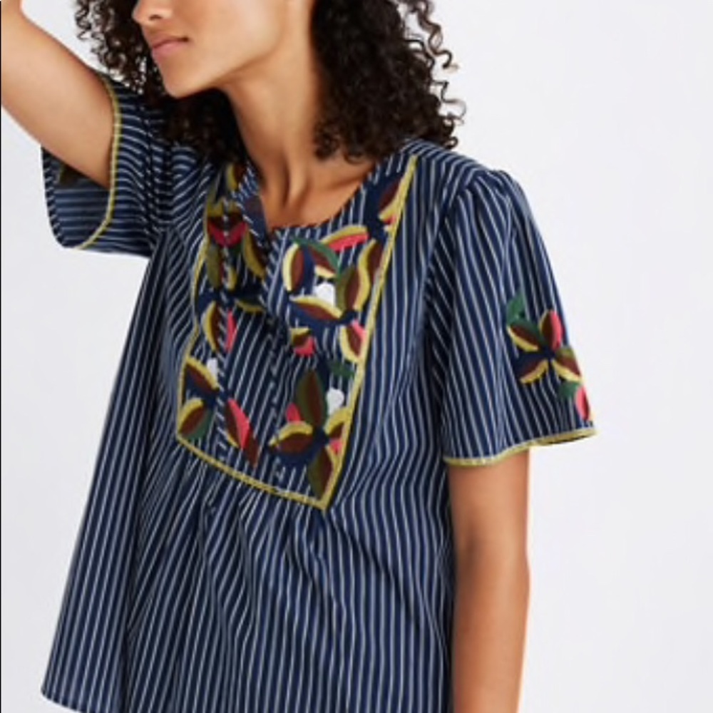 Madewell Embroidered Fable Top